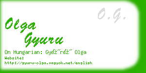 olga gyuru business card